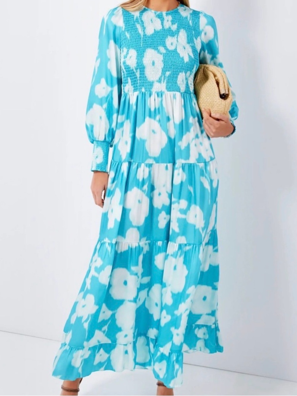 Tuckernuck NWT Libby watercolor floral tiered ruffle maxi dress XXSmall